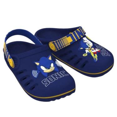 Imagem de Babuche grendene kids sonic speed 22594, Azul amarelo, 28