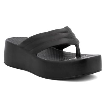 Imagem de Chinelo Nuvem Slide Plataforma Feminino Preto – EVA Macio, Antiderrapante Confortável (ptreto, BR, Adulto, Faixa Numérico, 34, 35)