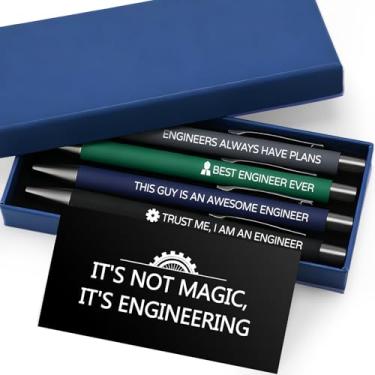 Imagem de Ctosree Conjunto de 4 canetas esferográficas de tinta preta e caixa de presente com cartões para homens, gratidão, motivação, aniversário, Natal, escritório, escrita, presentes, ocupações, entusiastas