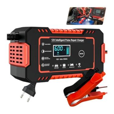 Imagem de Carregador de Bateria Inteligente 12V Bivolt Para Carro Moto Caminhão – Display Digital LCD com Proteção Contra Curto, Sobrecarga e Superaquecimento | Linha Premium Automotiva