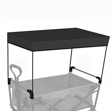 Imagem de Toldo removível de vagão de carga utilitária dobrável, carrinho de compras de jardim de vagão dobrável ao ar livre, para atividades ao ar livre, acessórios para carrinho de carro toldo