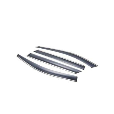 Imagem de GRJQRKHZ Defletor de janela lateral do carro para A&UDI Q3 8u 2019-2020 Weathershied viseira de porta vento sol proteção chuva janela lateral defletores de vento