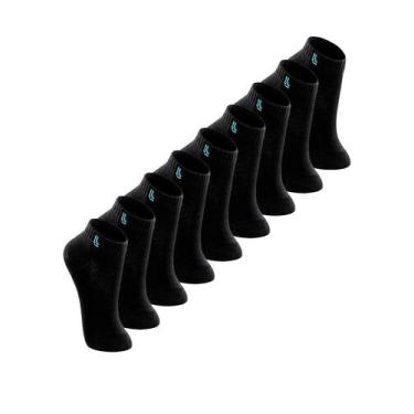 Imagem de Kit 9 Pares de Meias Infantil Cano Curto Lupo 2725-005, Preto, 30-36