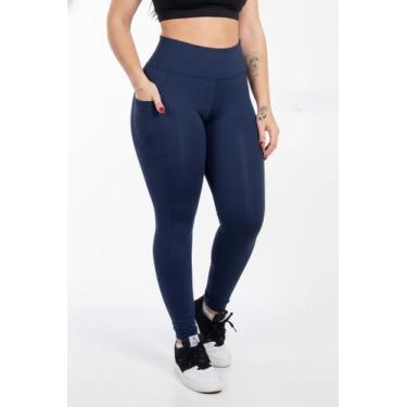 Imagem de Calça Legging Plus Size Academia Com Bolsos Laterais Cós Alto - S.Stor