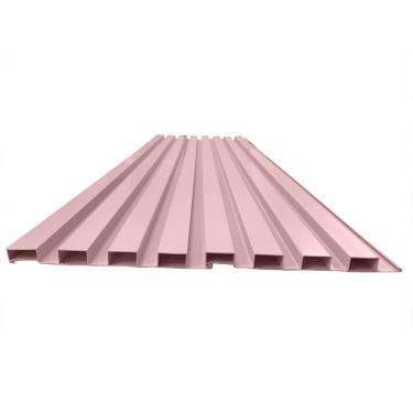 Imagem de Painel Ripado de Pvc em Placa 100cm X 15cm 7 Placas = 1m² com 2 Acabamentos em L de 105cm Bariri - caixa com 7 Unidade - Rosa