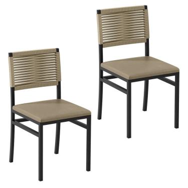 Imagem de Conjunto 2 Cadeiras para Sala de Jantar Viena Rami/Perola