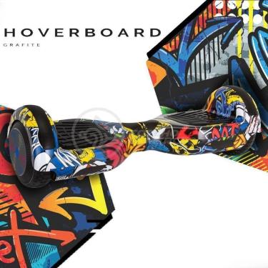 Imagem de Hoverboard Infantil Skate Elétrico Arte Urbana Led Grafite