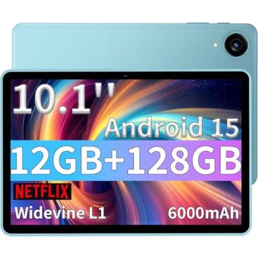 Imagem de ECOPAD Tablet Android 15, tablets de 10,1 polegadas com processador Octa-core, tela HD IPS, 12 GB de RAM + 128 GB de ROM, suporta expansão de 1 TB, WiFi de banda dupla, BT 5.0, carregamento rápido de