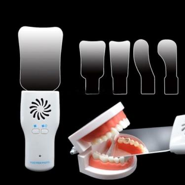 Imagem de Espelhos De Fotografia Odontológica Sem Neblina Aço Inoxidável Led Espelho De Imagem De Desembaçamento Automático Sem Fio Refletor Ortodôntico De Obervação Dentária