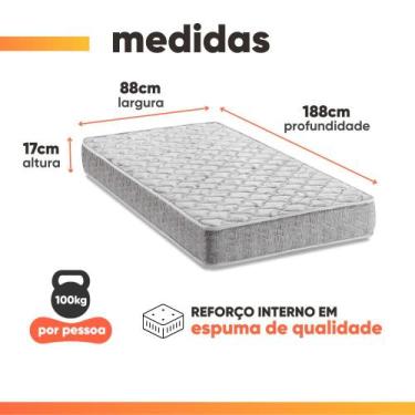 Imagem de Colchão Solteiro Espuma D33 Inducol Soft 88x188x17cm CBP - CELUPLAS, C