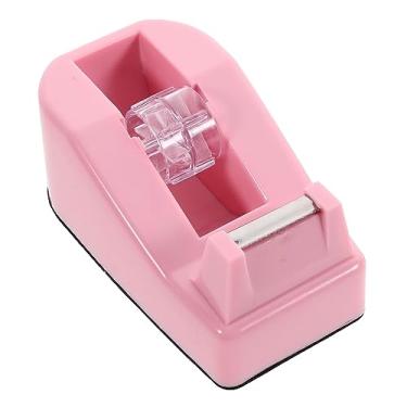 Imagem de Bonito dispensador de fita pequena ferramenta de corte de fita plástica compacta para acessórios de mesa de escritório para uso doméstico e escritório com lâmina aguda
