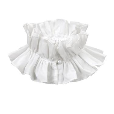 Imagem de Gola de blusa de algodão romântico com babados para mulheres - Yiweisa