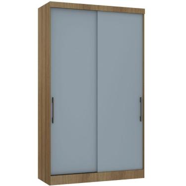 Imagem de Guarda Roupa Modulado 134,50cm 2 Portas De Correr Paris Luciane Móveis Avelã Pf Com Grey Sky Pf