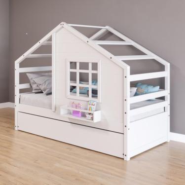 Imagem de Bicama Casinha Com Janela Madeira Maciça Branco Housin