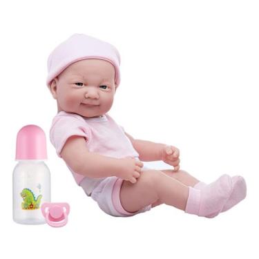 Imagem de Boneca HOAYO Mia 33cm realista com roupas, mamadeira e chupeta