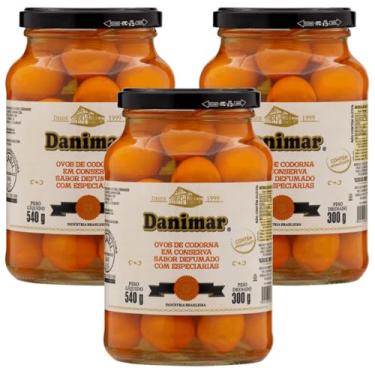 Imagem de Danimar Ovos de Codorna em Conserva Sabor Defumado com Especiarias, 540g Peso Líquido, 300g Peso Drenado, Produto Brasileiro