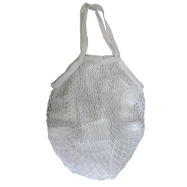 Imagem de Bolsa de praia feminina sacola grande croche praia verão piscina passeios (Branco)