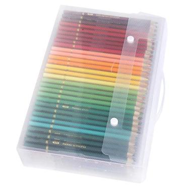 Imagem de ZJchao Lápis de Cor Profissional 180 Cores Soft Core Vibrante Blending Art Supplies para Artistas Adultos Crianças Esboçando Pintura 17,5 Cm 180pcs Caixa