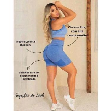Imagem de Short Leggings Esportivas Femininas de Cintura Alta para Academia e Yo