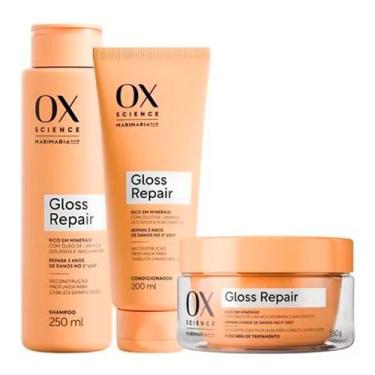 Imagem de Kit OX Science Mari Maria Gloss Repair Shampoo + Condicionador + Másca