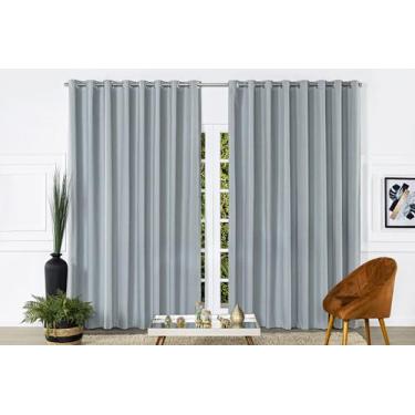 Imagem de Cortina Blackout em Tecido Linho 100% Vedação 4,00x2,70 Varão - CAZZA 