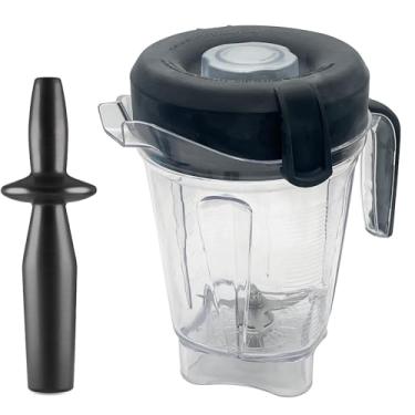 Imagem de Jarro de substituição 1,8 g Recipientes de liquidificador de baixo perfil com lâmina cruzada e adulteração, jarro compatível com liquidificadores da série Vitamix Classic G/C/comercial/explosivo: 5200