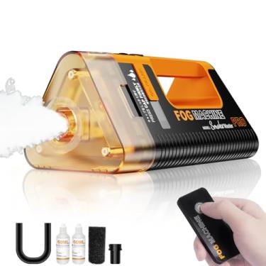 Imagem de LENSGO Máquina de neblina portátil, Smoke Master Pro, máquina de fumaça de controle remoto ao ar livre, máquina de neblina portátil interna de 100 W para fotografia, festa de Halloween, efeitos de