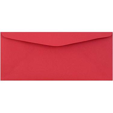 Imagem de JAM PAPER #9 Envelopes coloridos para negócios - 9,5 x 21,2 cm - Vermelho reciclado - atacado 250/caixa
