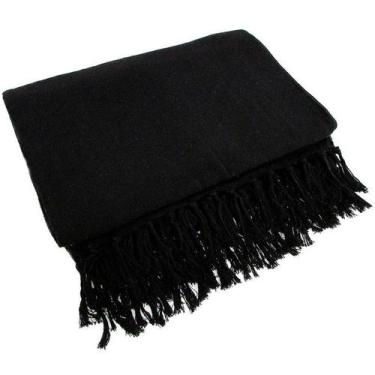 Imagem de Manta Para Sofá Em Algodão Preta Gigante 2,40X1,80 Metros - NEW SHOP T