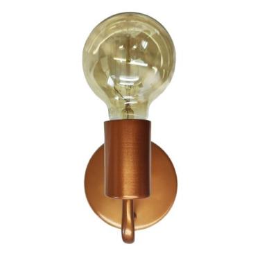 Imagem de Arandela Luminária Parede Moderna Sala Cama Cabeceira Cobre - IluminAq