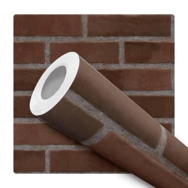 Imagem de Papel De Parede Auto Adesivo Tijolinho De Barro Realista Efeito 3d Dec