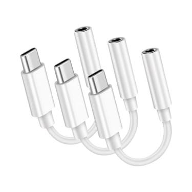 Imagem de Adaptador USB C para conector de fone de ouvido de 3,5 mm tipo C, cabo auxiliar de áudio, dongle compatível com iPhone 16/15/15 Plus/15 Pro/15 Pro Max/iPad/Pixel, Samsung Galaxy S23 S22 S21 S20 Ultra