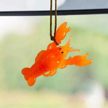 Imagem de 1 pingente de lagostins para decoração de espelho retrovisor que muda de cor, pingente de veículo fofo engraçado para caminhão doméstico, espelho retrovisor interno ao ar livre