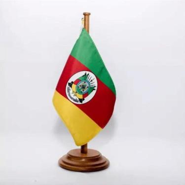 Imagem de Bandeira de Mesa do Rio Grande do Sul 14x21 cm com Pedestal - no-brand