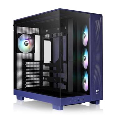Imagem de Thermaltake Ver 380 XL TG ARGB; ventoinhas ARGB Lite de 4 x 120 mm incluídas; suporte de radiador de 360 mm; folga GPU de 420 mm; suporte de conector oculto; câmara dupla; crepúsculo futuro; CA-11E