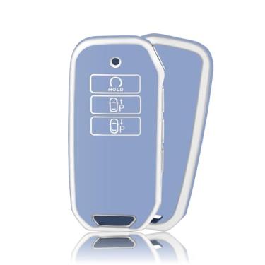 Imagem de Capa protetora de chaveiro de carro TPU moderna para Kia Sorento MQ4 2020 2021 2022 EV6 K8 v6 7 botões protetor de chaveiro de carro