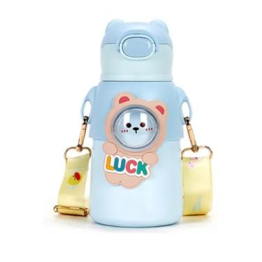 Imagem de Garrafa Térmica de Inox Bichinhos 500ml (Azul)