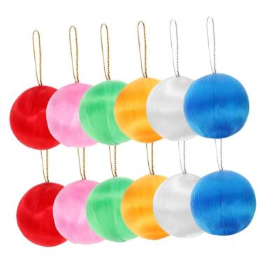 Imagem de ULTECHNOVO 30 pingentes coloridos de bolas de árvore de Natal, decorações de bola de neve de cor aleatória para atmosfera festiva, decoração de árvore de Natal e guirlanda DIY