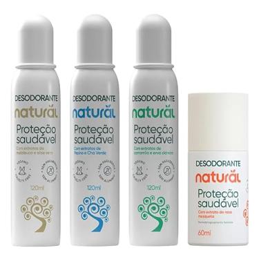 Imagem de Kit Desodorantes Diversos (Spray Camomila + Pepino + Melaleuca e Aloe Vera + Rollon Rosa Mosqueta) - Organico Natural