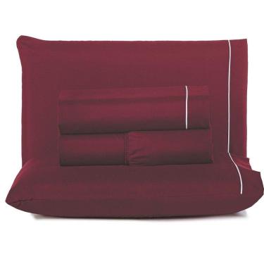 Imagem de Jogo De Lençol Queen Top Line 180 Fios 4 Peças - Vinho