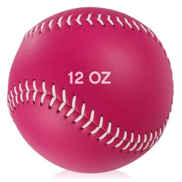 Imagem de Arrowbash Bolas de softball com peso de 340 g para treinamento de softball, 350 ml, para treinamento e prática de arremesso (marrom)