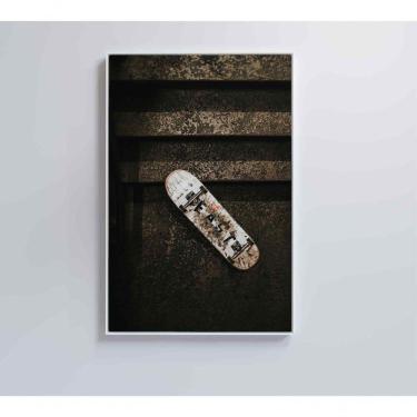 Imagem de Quadro Skate Street 60x40 Cm Adesivo Fotográfico