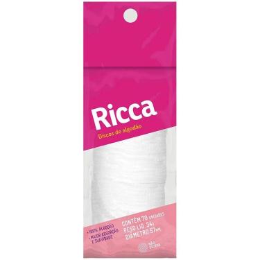 Imagem de Disco De Algodão Ricca Com 70 Unidades Para Unha E Rosto