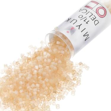 Imagem de Cetim de seda creme (Db674) Delica Myiuki 11/0 sementes tubo de 7,2 gramas aproximadamente 1400 contas