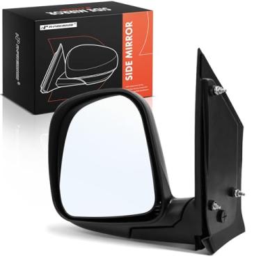 Imagem de A-Premium Espelho retrovisor manual do lado do motorista - compatível com Chevrolet Express 1500 2500 3500 1996-2002 e GMC Savana 1500 2500 3500 1996-2002 - Espelho retrovisor externo preto dobrável