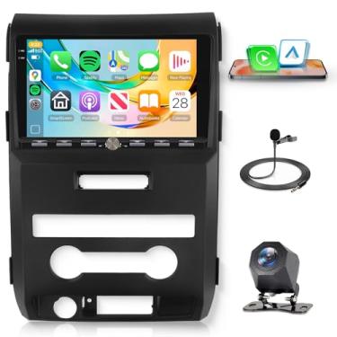 Imagem de Estéreo automotivo de 4 GB + 64 GB para Ford F150 (2009-2012) | CarPlay Android Auto sem fio | Rádio automotivo com tela sensível ao toque de 23 cm | Botões físicos + botão de volume | Sistema Android