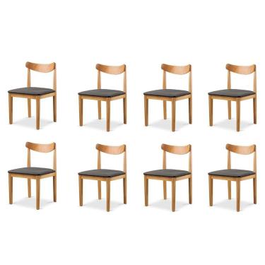 Imagem de Kit 8 Cadeiras Aurora Sala de Jantar Aurora Preto