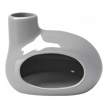 Imagem de Suporte de cerâmica Palo Santo - Queimador de incenso cinza moderno para manchas de sálvia, meditação e ioga - decoração de casa e presente espiritual