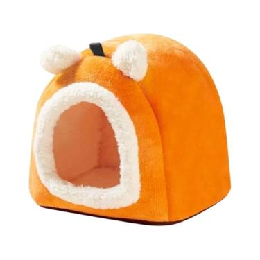 Imagem de Stgfyxgs Cama para hamster, habitat para porquinho-da-índia, toca para gambá-de-açúcar, esconderijo para gerbil e chinchila, Marrom