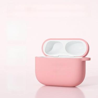 Imagem de Capa de silicone atualizada para AirPods 3, capa protetora ultrafina com design visível por LED, capa flexível e macia compatível com capa de carregamento de AirPods de 3ª geração (rosa)